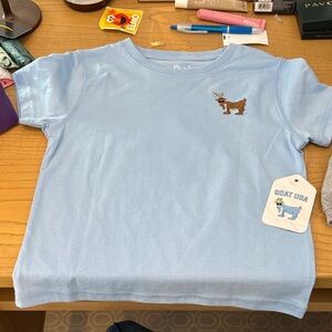 GOAT-  Blue Kids Shirt boy size 5